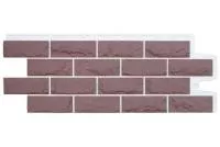 Фасадная панель Grand Line Колотый камень Design Plus каштан с белым швом