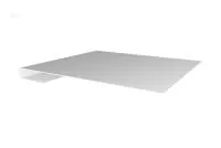 Планка завершающая 0,45 Drap с пленкой RAL 9003 сигнальный белый