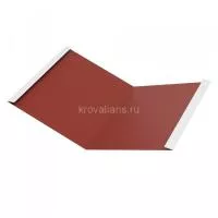 Ендова внутренняя 300х300х2000мм PE Matt 0,5мм Zn140  RAL8019