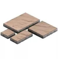 Тротуарная плитка Steingot Грандо из белого цемента с частичным прокрасом светло-коричневая мультиформат