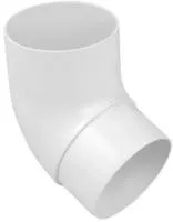 Колено трубы 67°, ПВХ, серия Стандарт, цвет Белый