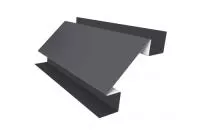 Угол внутренний сложный 75мм 0,45 PE с пленкой RAL 9006 бело-алюминиевый