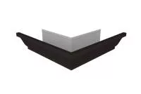 Угол желоба со сварным швом внеш.Vortex Lite Matt 130мм 9005 черный