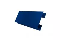 Планка H-образная Экобрус Grand Line 0,45 PE с пленкой RAL 5002 ультрамариново-синий