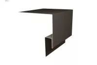 Планка околооконная сложная (Блок-хаус, Экобрус) Grand Line 200х50х25 0,5 GreenCoat Pural BT, matt RR 32 темно-коричневый (RAL 8019 серо-коричневый)