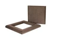 Крышка и юбка для столба из ДПК POLIVAN 43х140х140/18х183х183 мм (Светло-коричневый)