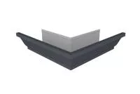 Угол желоба со сварным швом внешний Vortex Lite Matt 130мм RAL 7024 мокрый асфальт