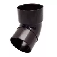 Колено трубы 67 водостока FineBer ПВХ Коричневый