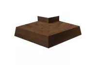 Угол отлива внешний 200 0,45 Print Elite с пленкой Chestnut Wood (обратная сторона серая)