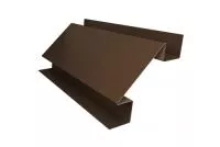 Планка угла внутреннего сложного Экобрус Grand Line 0,45 PE с пленкой RR 32 темно-коричневый