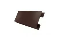 Планка H-образная Экобрус Grand Line 0,5 Quarzit с пленкой RAL 8017 шоколад