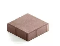 Тротуарная плитка Steingot Практик 60 из белого цемента с полным прокрасом квадрат светло-коричневая 200х200х60 мм