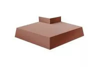 Угол отлива внешний 250 0,5 Satin с пленкой RAL 8004 терракота