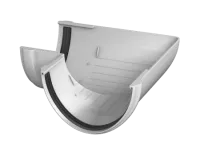 ТН ПВХ 125/82 мм, угол желоба 90°, белый, шт.