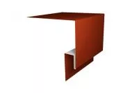 Планка околооконная сложная 200х75х18 (j-фаска) 0,45 PE с пленкой RAL 2004 оранжевый