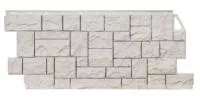 Фасадная панель «FineBer», дикий камень мелованный белый