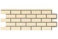 Фасадная панель Grand Line Состаренный кирпич Design бежевый со швом RAL 7006