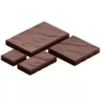 Тротуарная плитка Steingot Грандо из серого цемента с полным прокрасом темно-коричневая мультиформат