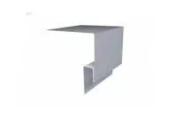 Планка околооконная сложная 250х50х18 (j-фаска) 0,45 PE с пленкой RAL 9006 бело-алюминиевый