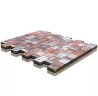 Тротуарная плитка Braer Старый город Ландхаус Color Mix Койот мультиформат 60 мм