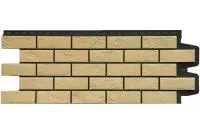 Фасадная панель Grand Line Состаренный кирпич Design Plus ваниль с черным швом