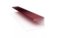 Планка П-образная БХ new 0,45 PE с пленкой RAL 3005 красное вино