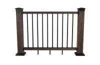 Ограждение из ДПК POLIVAN 3D c алюминиевыми балясинами 125х960х1575 мм (Темно-коричневый)