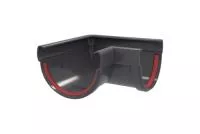 Угол желоба 90 град.Классика 120 ПВХ Grand Line графит (RAL 7024)