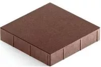 Тротуарная плитка Steingot Практик 60 из серого цемента с полным прокрасом квадрат темно-коричневая 300х300х60 мм