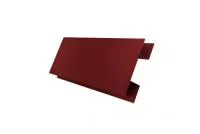 Планка H-образная Экобрус Grand Line 0,45 PE с пленкой RAL 3011 коричнево-красный