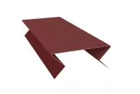 Планка угла внешнего составная нижняя 0,5 Velur RAL 3009 оксидно-красный