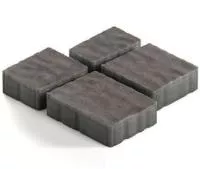 Тротуарная плитка Steingot Гранито из серого цемента с частичным прокрасом темно-серая мультиформат