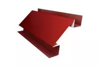 Планка угла внутреннего сложного Экобрус Grand Line 0,5 Velur RAL 3009 оксидно-красный