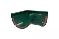 Угол желоба 90 град.Дизайн 135 ПВХ Grand Line зелёный (RAL 6005)