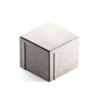 Тротуарная плитка Steingot Сити 80 из белого цемента с полным прокрасом квадрат белая 100х100х80 мм