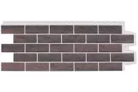 Фасадная панель Grand Line Состаренный кирпич Design Plus кофе с черным швом