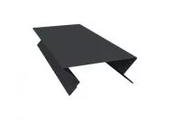 Планка угла внутреннего составная верхняя 0,5 Satin с пленкой RAL 7024 мокрый асфальт