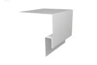 Планка околооконная сложная 200х75х18 (j-фаска) 0,5 Satin с пленкой RAL 9003 сигнальный белый