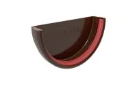 Заглушка желоба Классика 120 ПВХ Grand Line коричневая (RR 32)