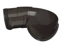 ТН ПВХ 125/82 мм, угол желоба, регулируемый 90°-150°, темно-коричневый, шт.