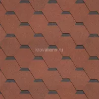 Гибкая черепица Шинглас (Shinglas) Классик Кадриль (Турмалин/Красный) /1 кв.м/