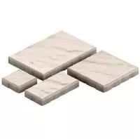 Тротуарная плитка Steingot Грандо из белого цемента с полным прокрасом белая мультиформат