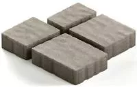 Тротуарная плитка Steingot Гранито из серого цемента с полным прокрасом серая мультиформат