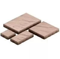 Тротуарная плитка Steingot Грандо из белого цемента с полным прокрасом светло-коричневая мультиформат