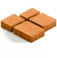 Тротуарная плитка Steingot Гранито из белого цемента с полным прокрасом оранжевая мультиформат