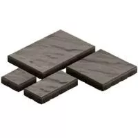 Тротуарная плитка Steingot Грандо из серого цемента с полным прокрасом темно-серая мультиформат