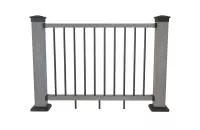 Ограждение из ДПК POLIVAN 3D c алюминиевыми балясинами 125х960х1575 мм (Серый)