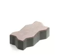 Тротуарная плитка Steingot Практик 60 из белого цемента с частичным прокрасом зигзаг белая 225х112,5х60 мм