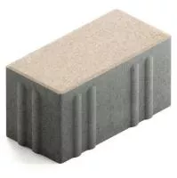 Брусчатка Steingot Хэви из белого цемента с частичным прокрасом прямоугольник белая 200х100х100 мм