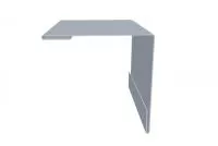 Угол внешний 30х30 0,5 Satin с пленкой RAL 9006 бело-алюминиевый